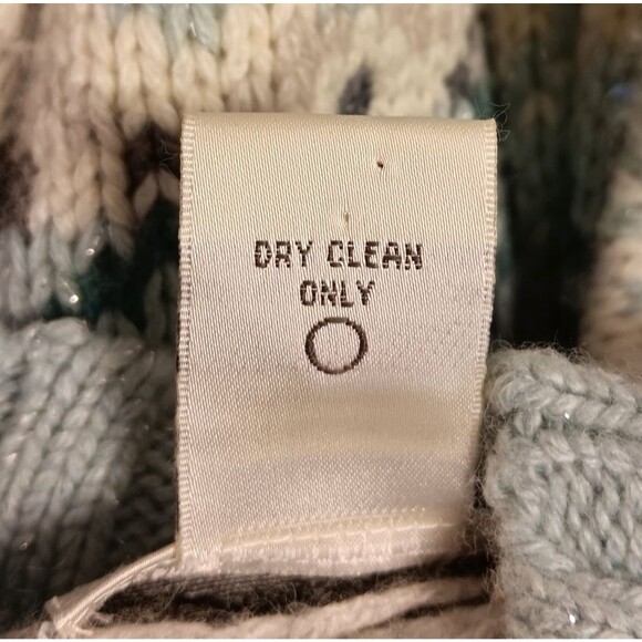 Vtg Neiman Marcus Cashmere Sweater Wn XL Lambswool Angora Fair Isle Icelandic - Picture 9 of 9